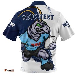 New South Wales Blues Battleborn Blues Zip Polo Shirt