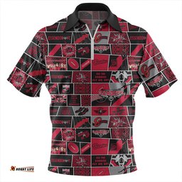 Essendon Legacy Of The Pride Comic Style Zip Polo Shirt