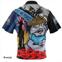 New South Wales Blues United In Spirit Anzac Day Tribute Zip Polo Shirt