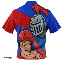 Newcastle Knights Defend The Pride Zip Polo Shirt