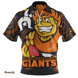 GWS GIANTS NAIDOC Spirit Of Country Zip Polo Shirt