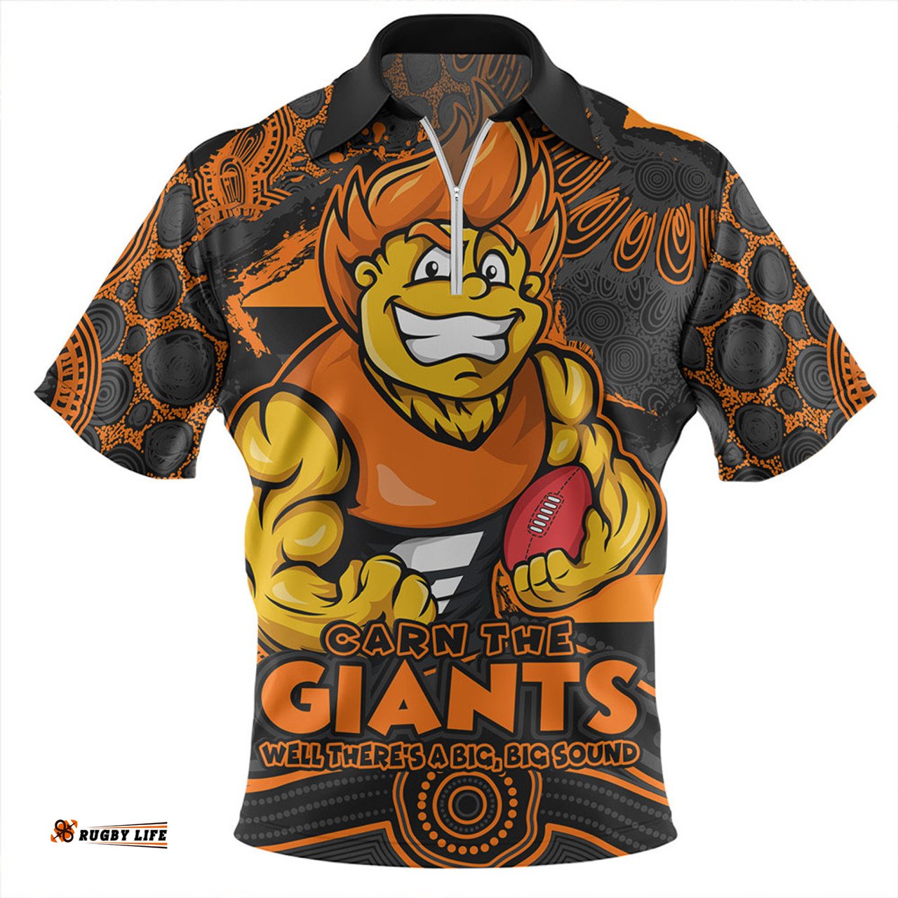 GWS GIANTS Blazing Spirit Of Victory Zip Polo Shirt