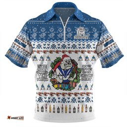Canterbury Bankstown Bulldogs Christmas Custom Chrissie Spirit Zip Polo Shirt
