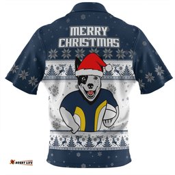 North Queensland Cowboys Christmas Custom Zip Polo Shirt - Special Ugly Christmas Zip Polo Shirt
