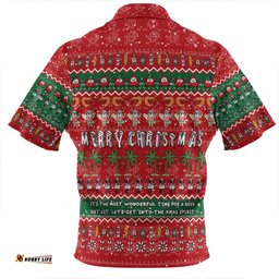 Australia Christmas Custom Zip Polo Shirt - Aussie Ugly Christmas Let's Get Lit Zip Polo Shirt