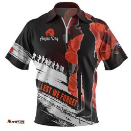 Australia Custom Zip Polo Shirt - Anzac Day Special Style