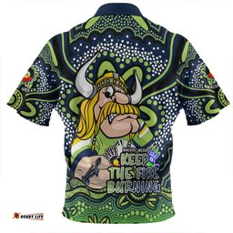 Canberra Raiders Zip Polo Shirt Aboriginal Inspired Naidoc Week Custom For Die Hard Fan Supporters