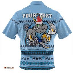 New South Wales Cockroaches Christmas Custom Zip Polo Shirt - Ugly Xmas And Aboriginal Patterns For Die Hard Fan Zip Polo Shirt