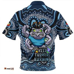 New South Wales Blues Zip Polo Shirt Aboriginal Inspired Naidoc Week Custom For Die Hard Fan Supporters