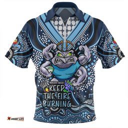 New South Wales Blues Zip Polo Shirt Aboriginal Inspired Naidoc Week Custom For Die Hard Fan Supporters