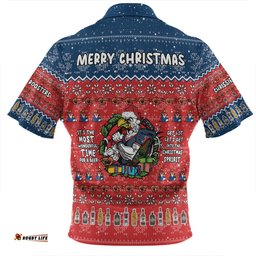 Sydney Roosters Christmas Custom Zip Polo Shirt - Chrissie Spirit Zip Polo Shirt