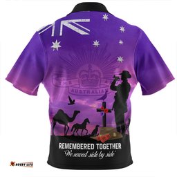 Australia Anzac Day Zip Polo Shirt - Anzac Day We Served Side By Side Zip Polo Shirt