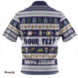Victoria Christmas Custom Zip Polo Shirt - Happy Chrissie Ugly Style Zip Polo Shirt