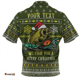 Australia Christmas Fishing Custom Zip Polo Shirt - We Fish You A Merry Christmas Zip Polo Shirt