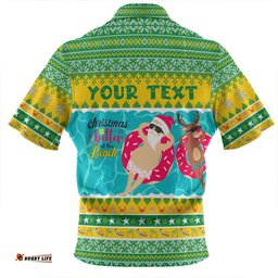 Australia Christmas Custom Zip Polo Shirt - Christmas Is Better At The Beach Zip Polo Shirt