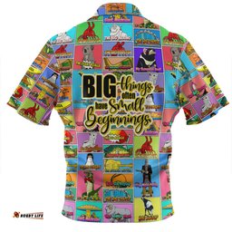 Australia Zip Polo Shirt - Australia's Iconic Big Things Postage Stamps Style Zip Polo Shirt