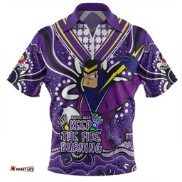 Melbourne Storm Zip Polo Shirt Aboriginal Inspired Naidoc Week Custom For Die Hard Fan Supporters