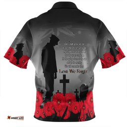Australia Anzac Day Custom Zip Polo Shirt - Remembrance Day Soldier In A Red Poppies Field Zip Polo Shirt