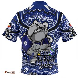 Canterbury-Bankstown Bulldogs Zip Polo Shirt Aboriginal Inspired Naidoc Week Custom For Die Hard Fan Supporters