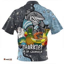 Cronulla-Sutherland Sharks Custom Zip Polo Shirt - Australian Big Things Zip Polo Shirt