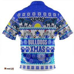 Canterbury-Bankstown Bulldogs Christmas Aboriginal Custom Zip Polo Shirt - Indigenous Knitted Ugly Xmas Style Zip Polo Shirt