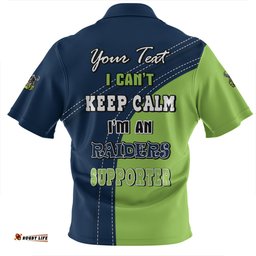 Canberra Raiders Zip Polo Shirt Custom Team Of Us Die Hard Fan Supporters