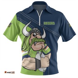 Canberra Raiders Zip Polo Shirt Custom Team Of Us Die Hard Fan Supporters