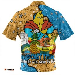 Gold Coast Titans Custom Zip Polo Shirt - Australian Big Things Zip Polo Shirt