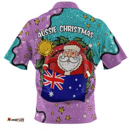 Australia Christmas Custom Zip Polo Shirt - I'm the Perfect Present  Purple Zip Polo Shirt