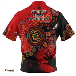 Australia Zip Polo Shirt Aboriginal Indigenous Naidoc Week Simple