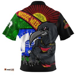 Adelaide Crows NAIDOC Week Pride Edition Zip Polo Shirt