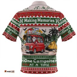 Australia Camping Christmas Making Memories One Campsite At A Time Zip Polo Shirt