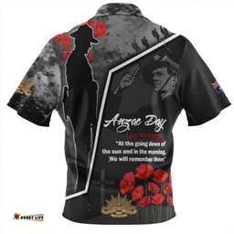 Australia Zip Polo Shirt - Remembering The Anzacs