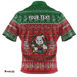South Sydney Rabbitohs Custom Zip Polo Shirt - Chrissie Spirit Zip Polo Shirt