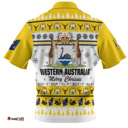 Western Australia Christmas Zip Polo Shirt - Merry Chrissie Zip Polo Shirt