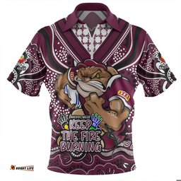 Queensland Maroons Zip Polo Shirt Aboriginal Inspired Naidoc Week Custom For Die Hard Fan Supporters