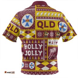 Queensland Christmas Zip Polo Shirt - Holly Jolly Chrissie Zip Polo Shirt