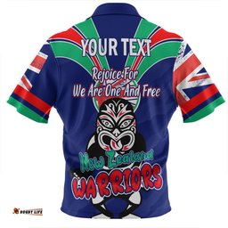 New Zealand Warriors Zip Polo Shirt - Happy Australia Day We Are One And Free