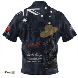 Australia Anzac Day Zip Polo Shirt - Anzac Day The Australian Army Zip Polo Shirt