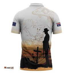 Australia And New Zealand ANZAC Day Zipper Polo Shirt Battle Of Beersheba LT05