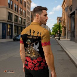 Australia ANZAC Day Personalised Zipper Polo Shirt Honouring The Animals That Served LT9