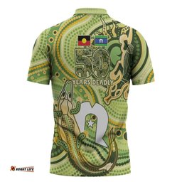 2026 NAIDOC Week 50 Years Deadly Zipper Polo Shirt Flows of Time LT7