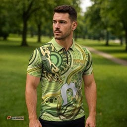2026 NAIDOC Week 50 Years Deadly Zipper Polo Shirt Flows of Time LT7