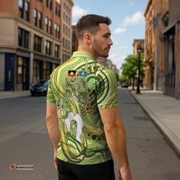 2026 NAIDOC Week 50 Years Deadly Zipper Polo Shirt Flows of Time LT7