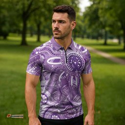 Australia Epilepsy Awareness Indigenous Zipper Polo Shirt Butterfly Aboriginal Art LT7