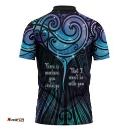 Aotearoa Maori Te Whai Rahi Zipper Polo Shirt Tala - Nowhere You Could Go That I Won't Be With You LT7