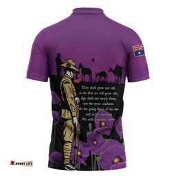 ANZAC Soldier and War Animals Zipper Polo Shirt We Will Remember Them LT15