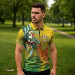 Australia Day Special Zipper Polo Shirt LT7