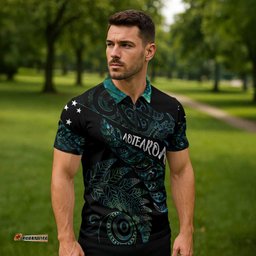 Aotearoa Personalized Lawn Bowls Maori Zipper Polo Shirt New Zealand Paua Shell Tribal Silver Fern LT7