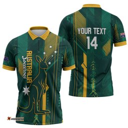 Australia Socceroos 2026 Custom Zipper Polo Shirt Go Aussie Kangaroo National Color LT14